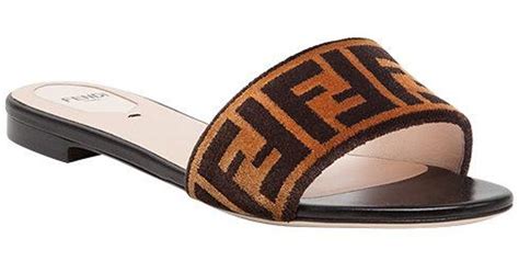 fendi flat sandals|fendi open toe flat sandals.